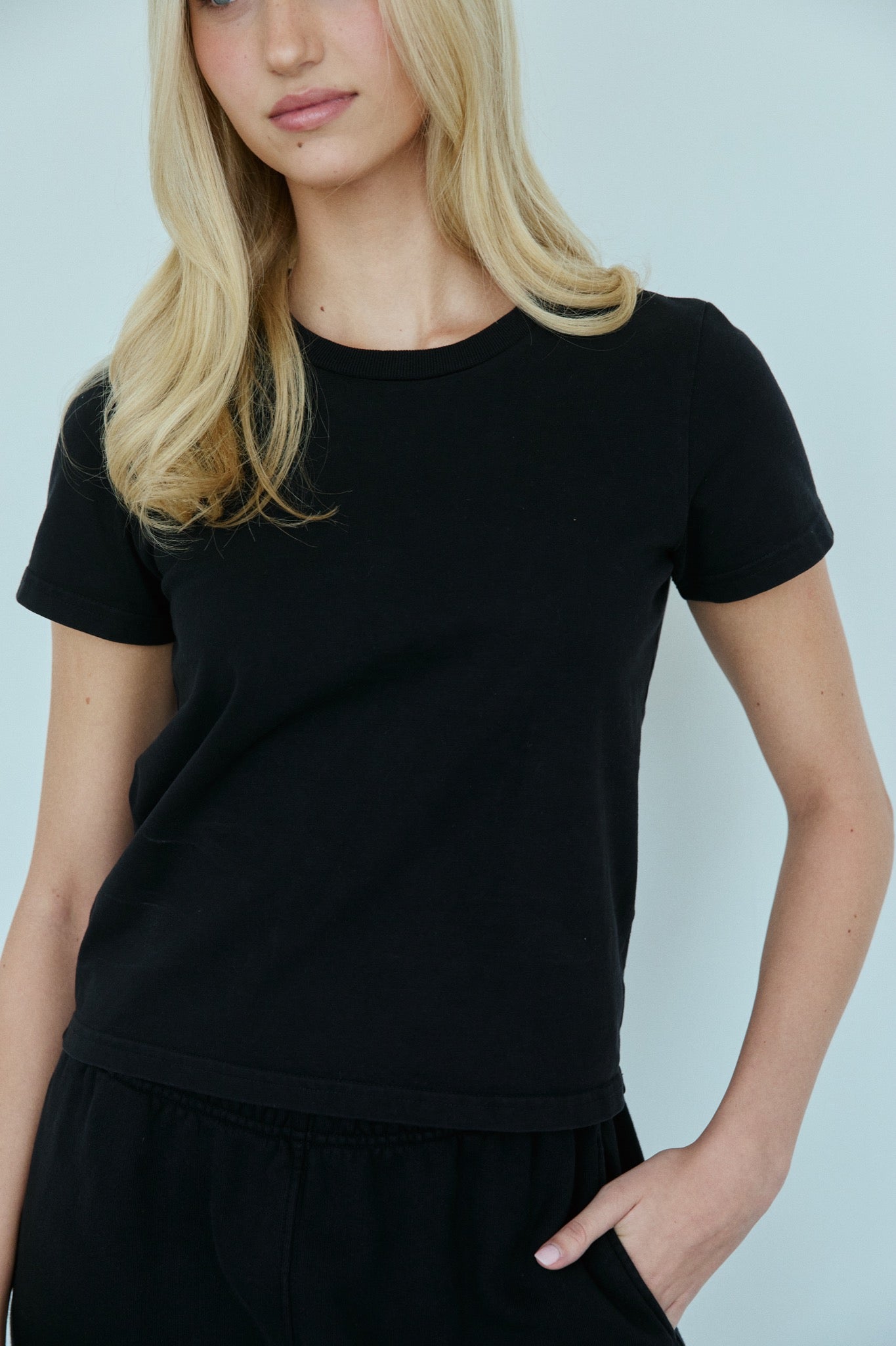 Jacqueline Signature Tee - Private Jet Black