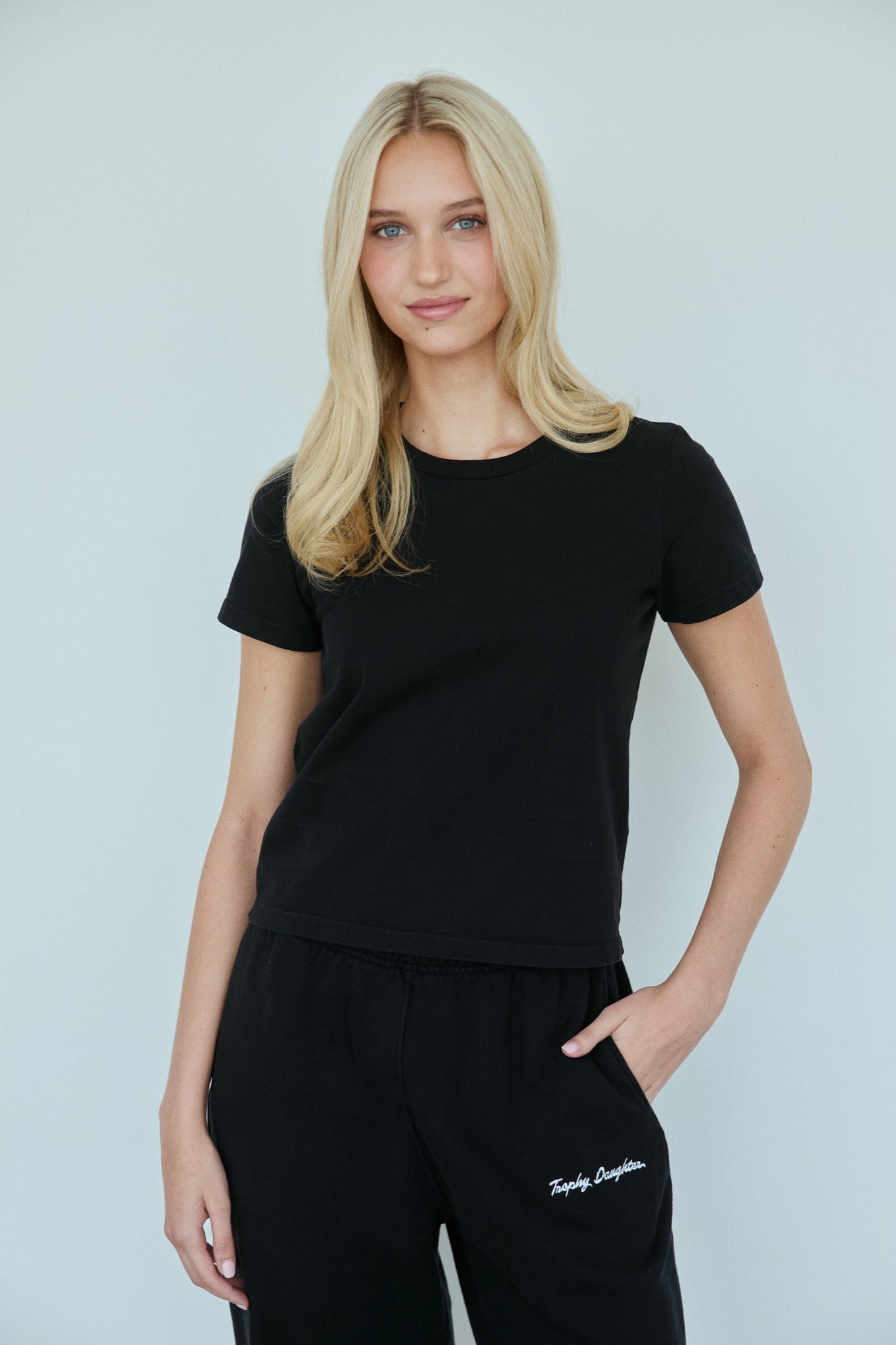 Jacqueline Signature Tee - Private Jet Black