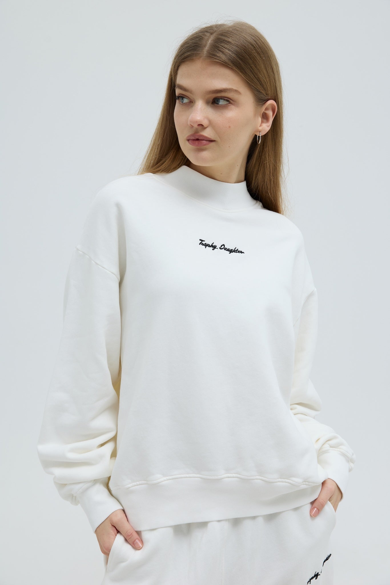 Carrie Signature Mock Neck - Old Money Cream