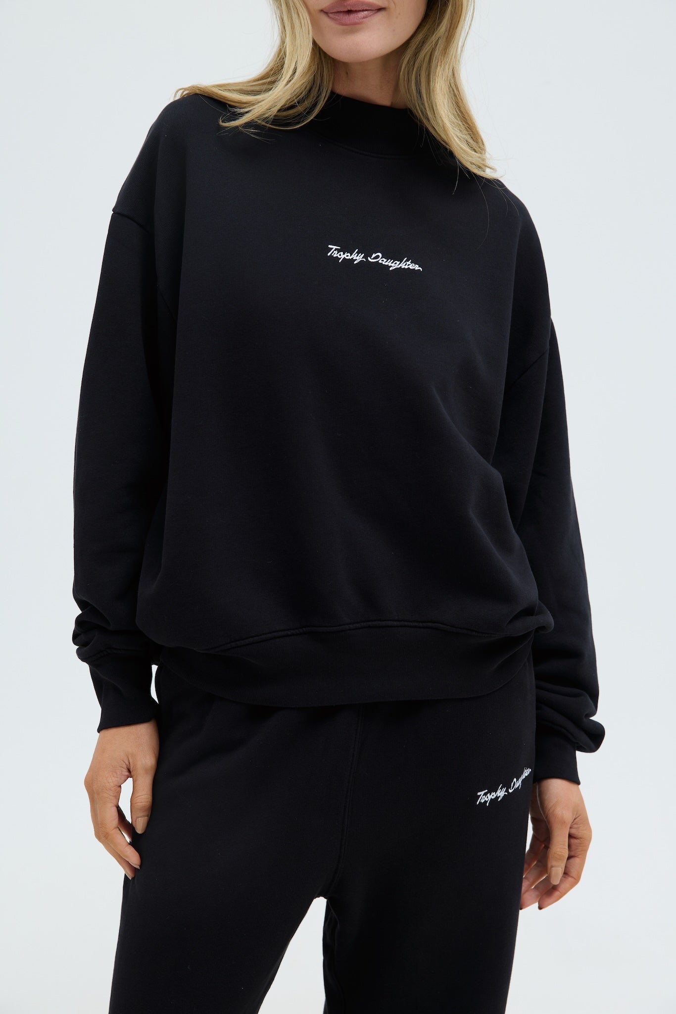 Carrie Signature Mock Neck - Private Jet Black