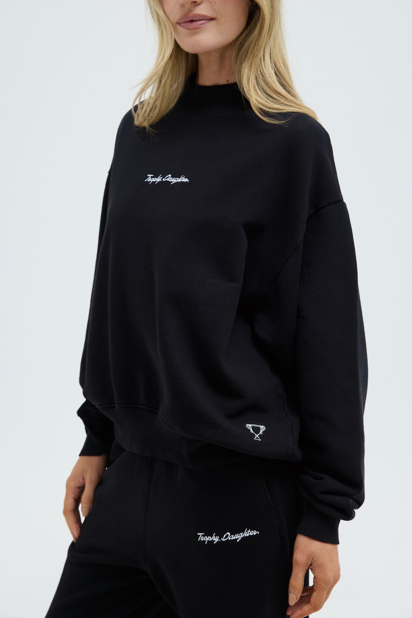 Carrie Signature Mock Neck - Private Jet Black