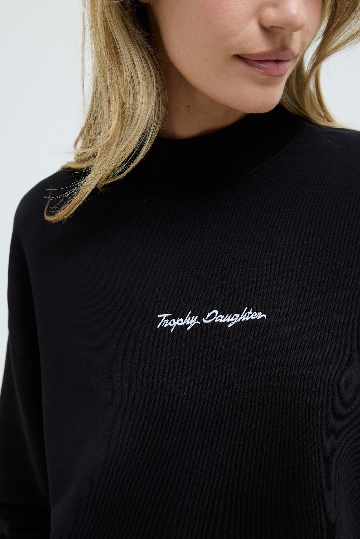 Carrie Signature Mock Neck - Private Jet Black