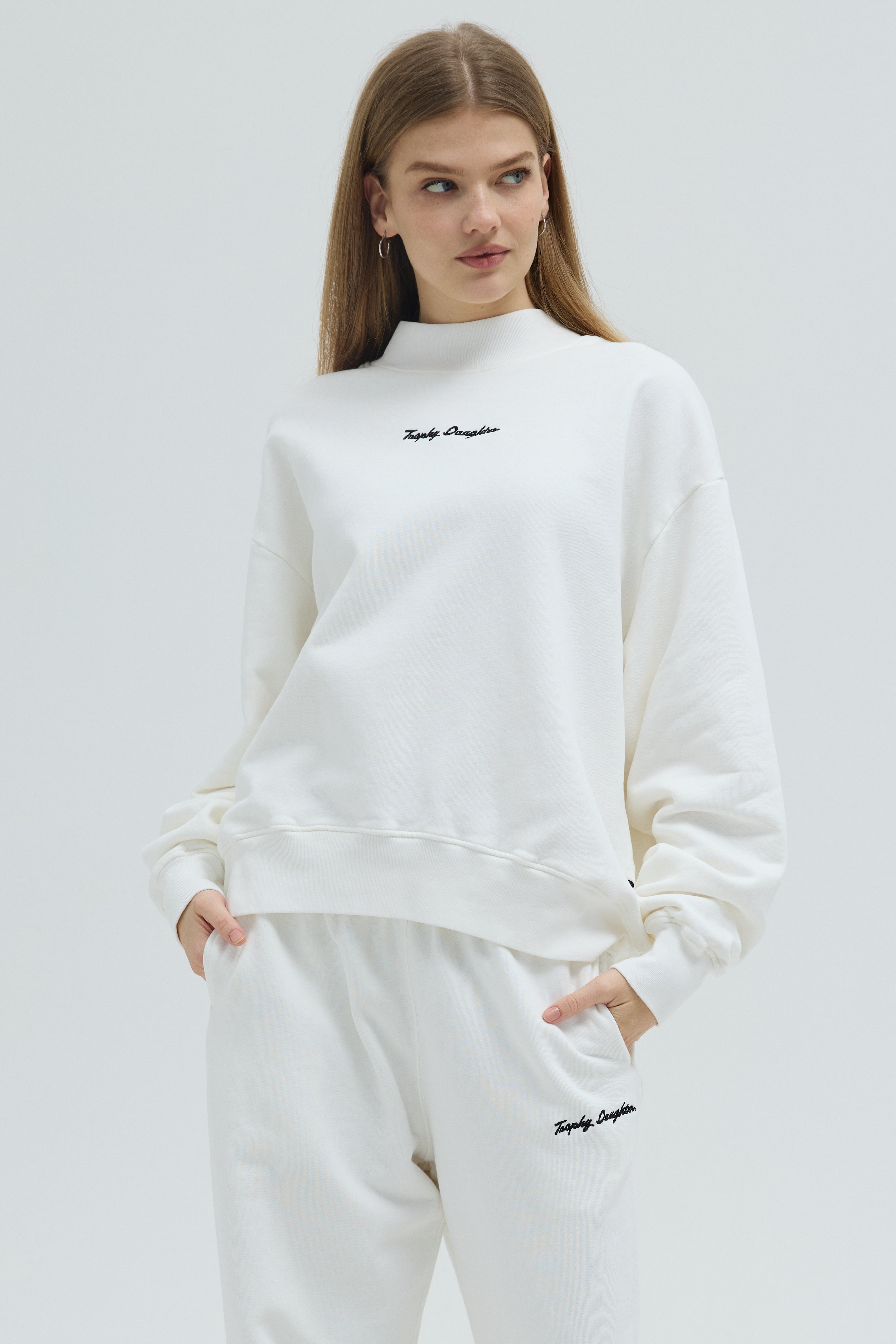Carrie Signature Mock Neck - Old Money Cream